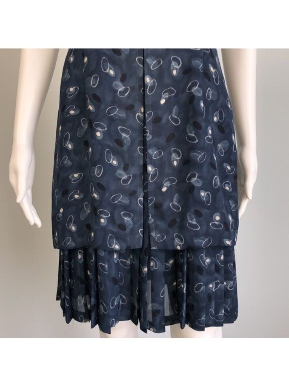 Vintage Rene Rowan for Saville 90's Pleated Dress - S - Picture 6 of 7